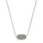 Elisa Silver Platinum Drusy Necklace - She Chester