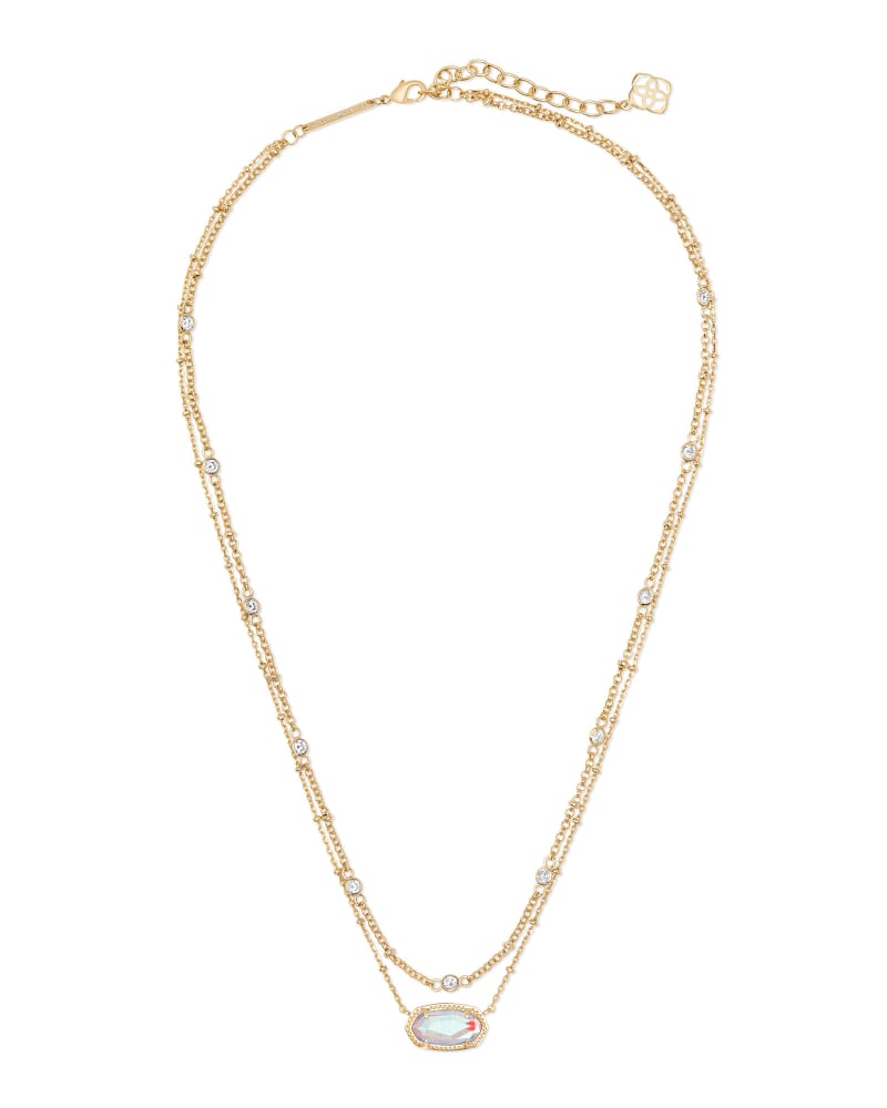 Elisa Gold Dichroic Multi Strand Necklace