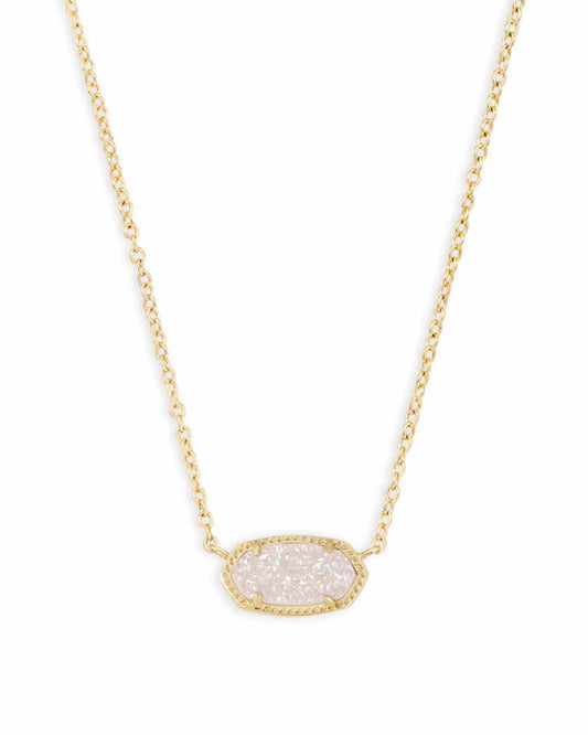 Elisa 20" Necklace Gold Iridescent Drusy