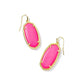 Elle Earrings Gold Neon Pink - She Chester