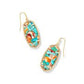 Elle Earrings Gold - Turq Red Oyster - She Chester