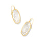 ELLE INTARSIA DROP EARRINGS GOLD WHITE INTARSIA - She Chester