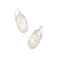 ELLE INTARSIA DROP EARRINGS RHODIUM WHITE INTARSIA - She Chester