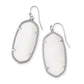 Elle Silver Drop Earrings In White Pearl - She Chester