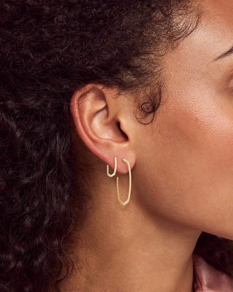 Ellen Huggie Earrings 18k Gold Vermeil - She Chester