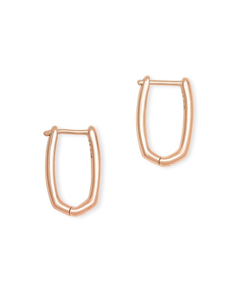 Ellen Huggie Earrings 18k RSG Vermeil - She Chester