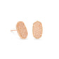 Ellie Rose Gold Stud Earrings In Sand Drusy - She Chester