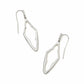 ELONGATED ABBIE OPEN FRAME EARRINGS RHODIUM METAL - She Chester