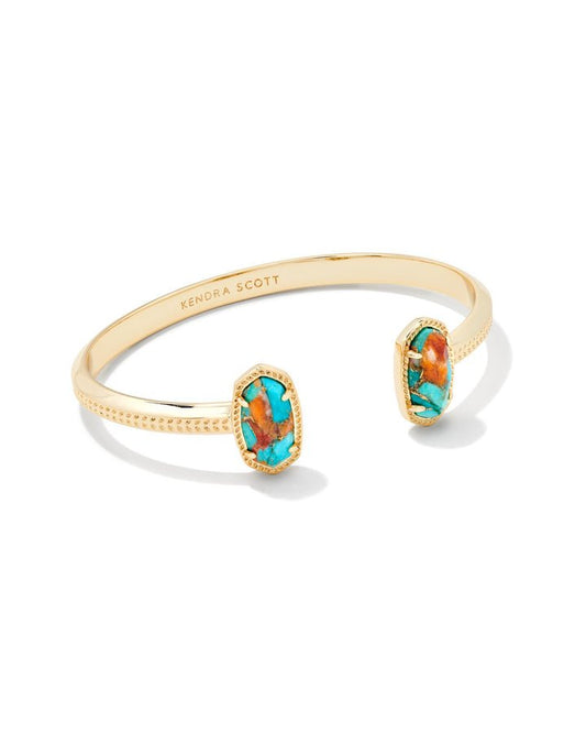 Elton Bracelet Gold - Turq Red - She Chester