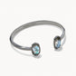Elton Bracelet Gunmetal Gray Dichroic Glass - She Chester