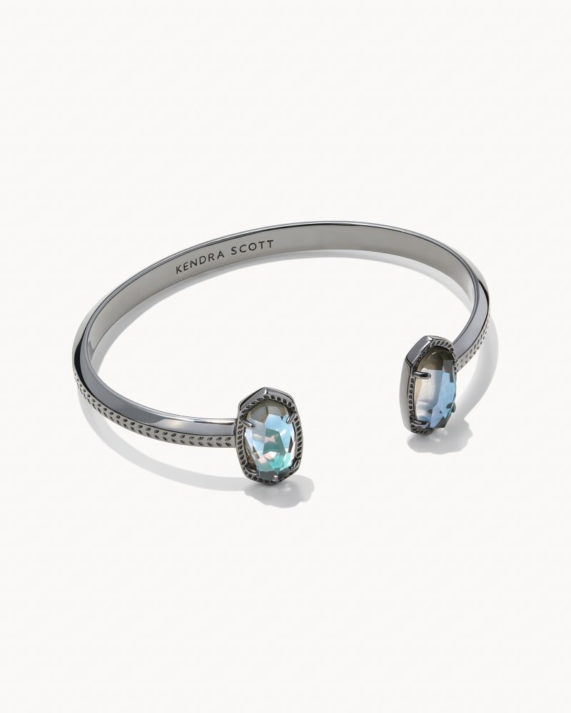 Elton Bracelet Gunmetal Gray Dichroic Glass - She Chester