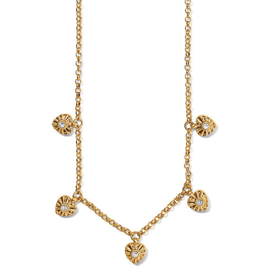 Esprit Gold Heart Station Necklace - JM7363 - She Chester