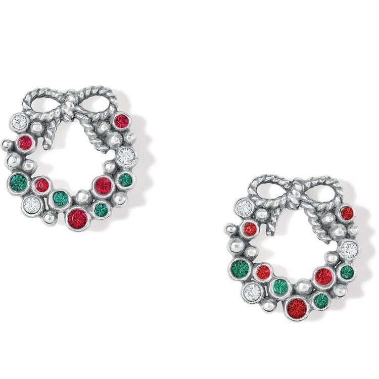 Eternal Joy Christmas Wreath Earrings - J22333 - She Chester