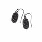 Lee Earring Gunmetal Black Drusy