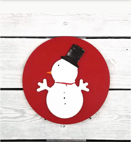 Snowman Wooden Insert -