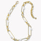Lindsay Statement Chain Necklace Gold White Pearl