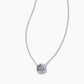 Davie Necklace Rhodium Platinum Drusy