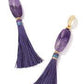 INSLEY STATEMENT EARRINGS GOLD PURPLE MIX