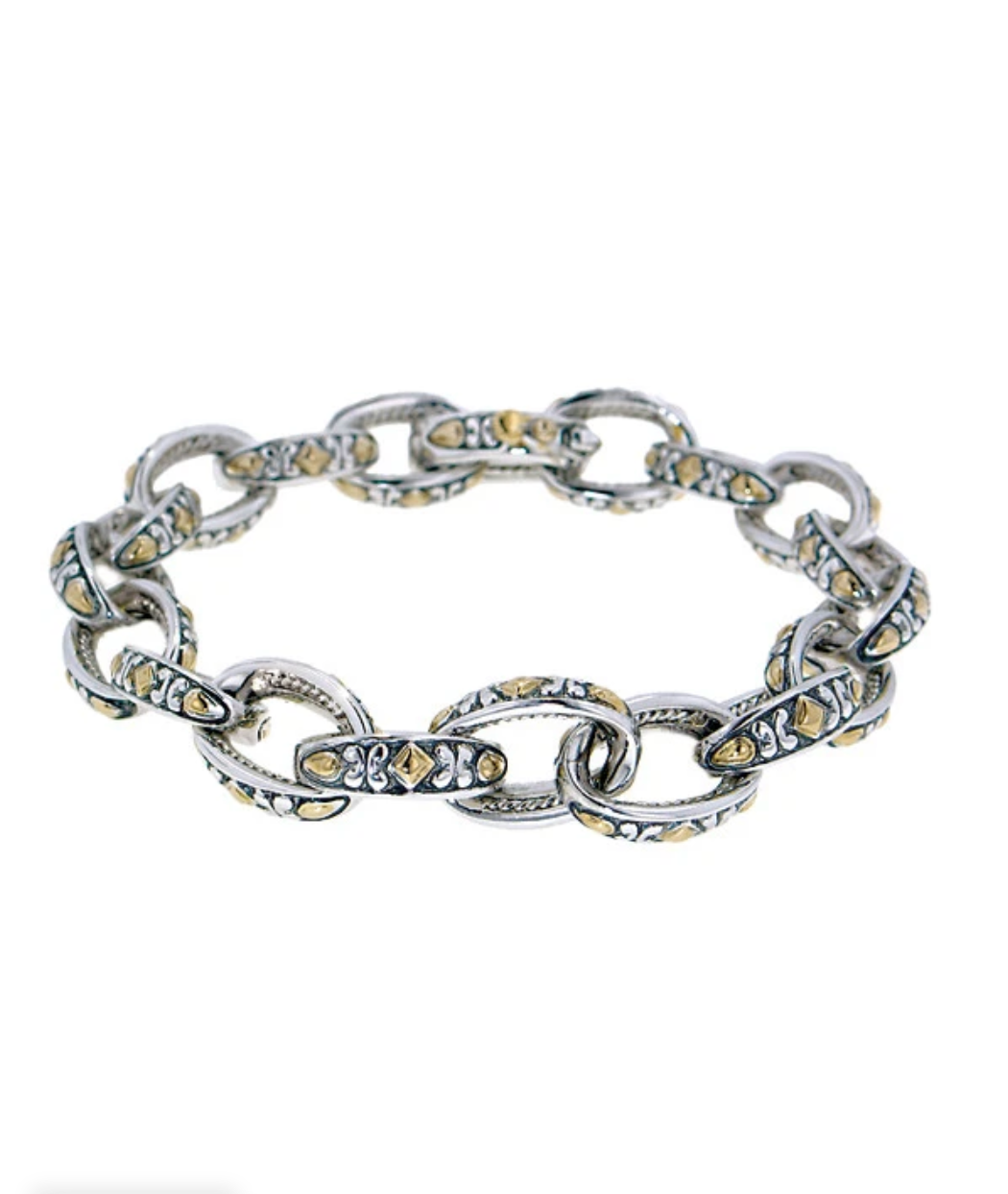 Oval Link Collection Two Tone Bracelet B2964-A001