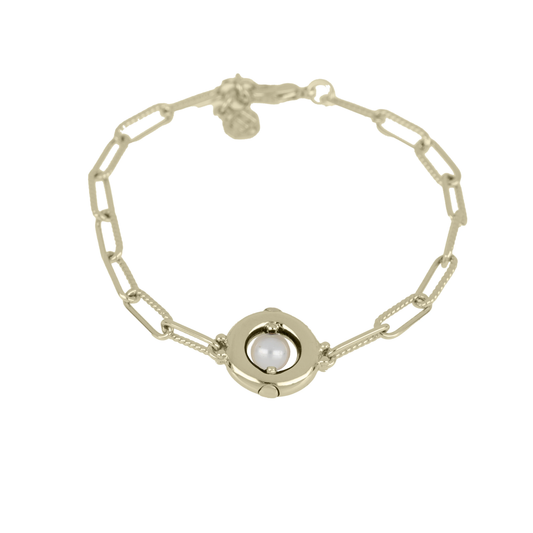 DIamante Pearl Gold Bracelet B5588-GB00