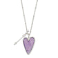SIL/Amethyst Ansley Heart Pendant Necklace