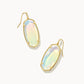 Faceted Elle Drop Earrings Gold Iridescent Opalite - She Chester