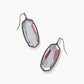 Faceted Elle Drop Earrings Gunmetal Gray Dichroic Glass - She Chester