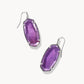 Faceted Elle Drop Earrings Rhodium Purple Mica - She Chester
