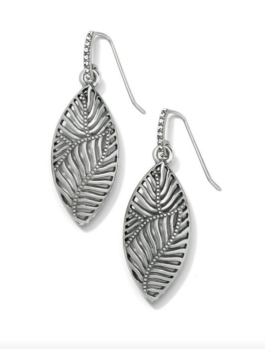 Palmetto Silver Leaf Drop Earrings - JA9270