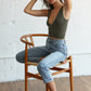Plunge V Crop Tank Top