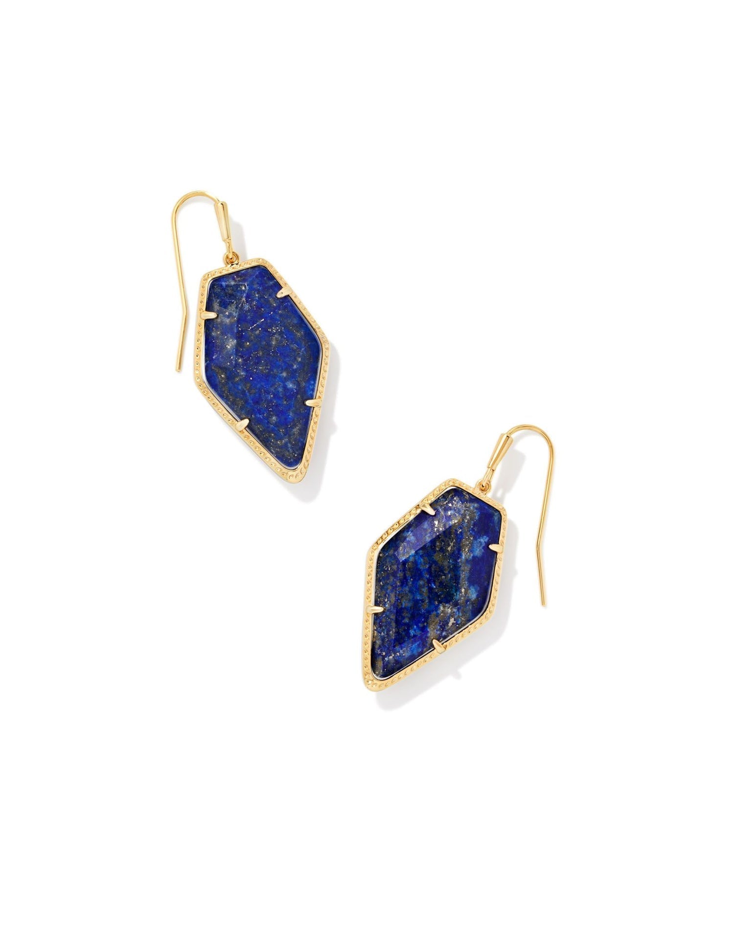 Framed Tessa Blue Lapis Drop Earrings - She Chester