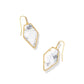 Framed Tessa Gold White Howlite Earrings - She Chester
