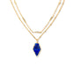 Framed Tessa Long Necklace Blue Lapis - She Chester