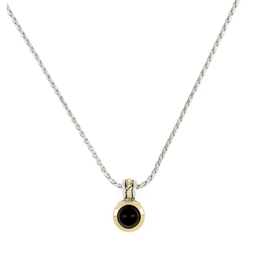 Genuine Black Onyx Pendant with Chain K5124 - A503 - She Chester