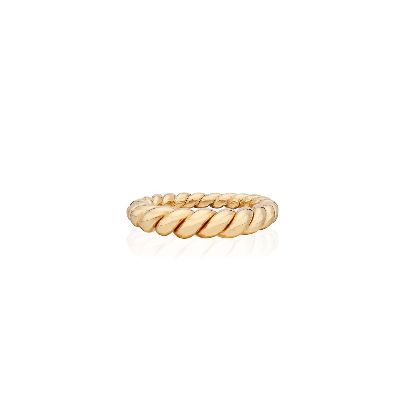 Gold Tapered Twisted Ring - She Chester