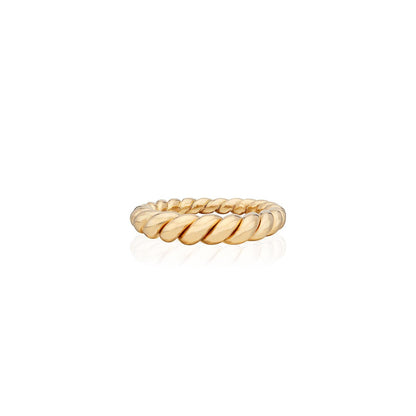 Gold Tapered Twisted Ring - She Chester