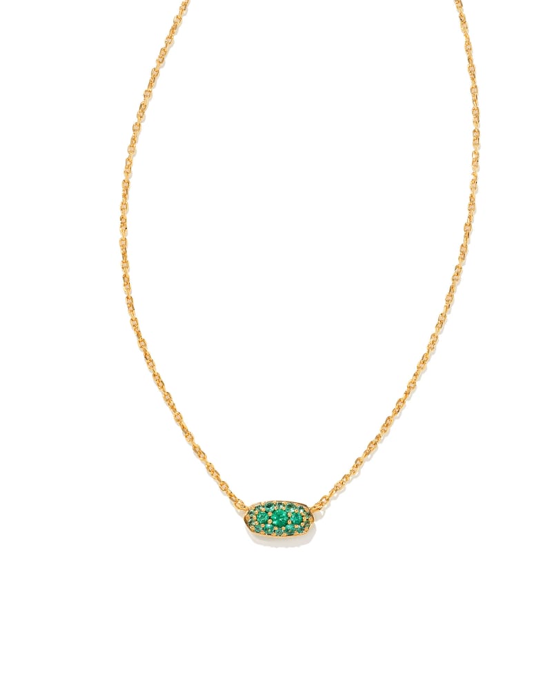 Grayson Crystal Gold Emerald Necklace - She Chester