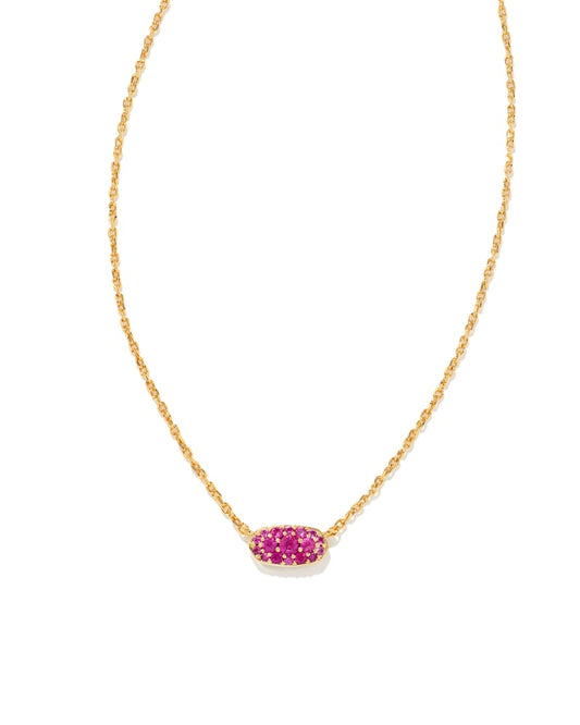 Grayson Crystal Ruby Necklace - She Chester