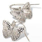 HADLEY BUTTERFLY DROP EARRINGS RHODIUM METAL - She Chester