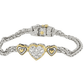 Heart Collection Three Heart Pavé Center Bracelet B2918 - AF00 - She Chester