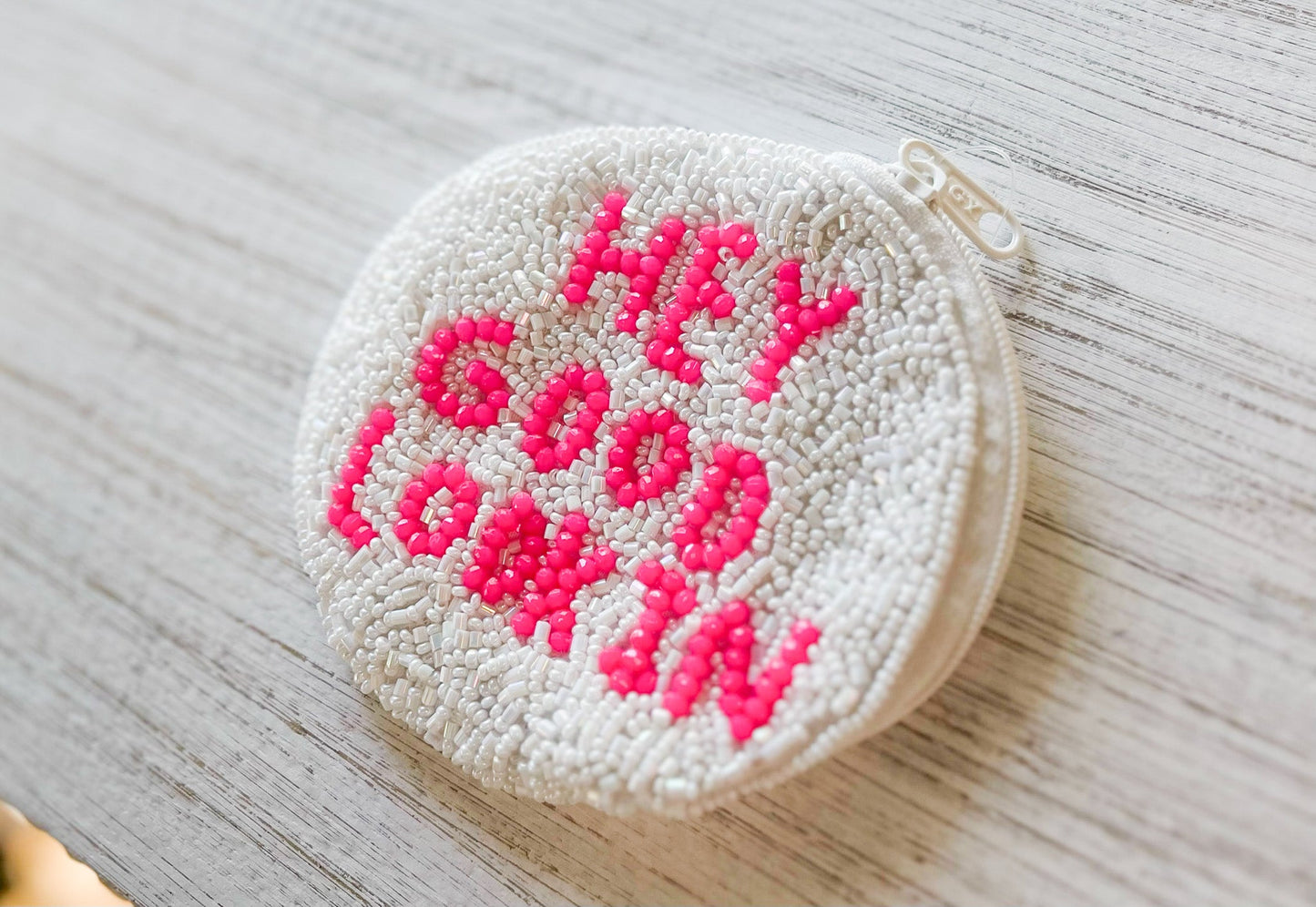 Hey Good Lookin Beaded Pouch - She Chester