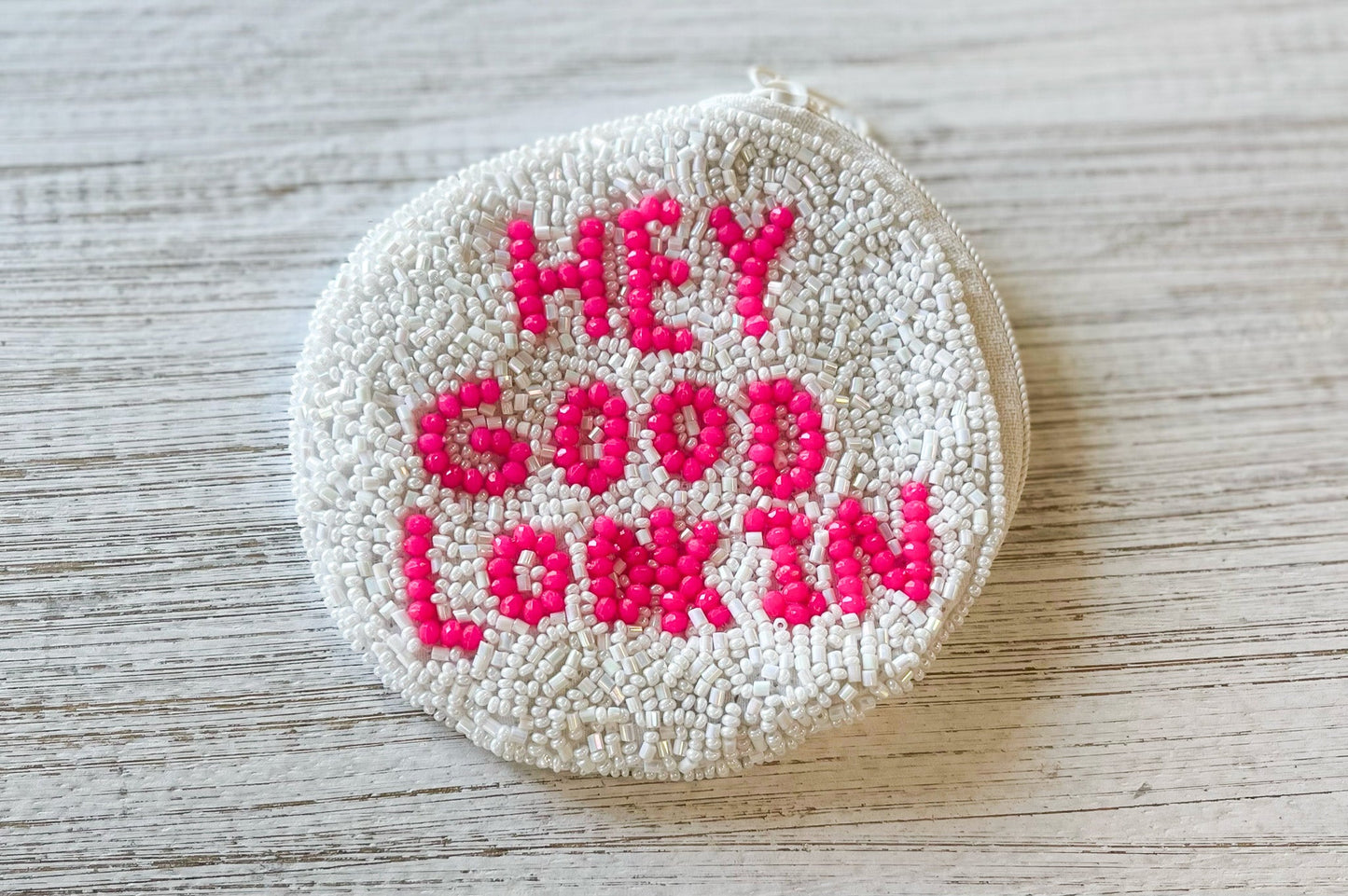Hey Good Lookin Beaded Pouch - She Chester
