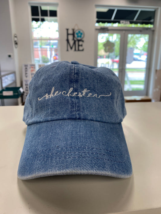 She Chester Baseball Hat - Denim