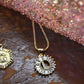 Gemelli Gold Circle Initial Necklace -