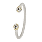 Infinity Knot Two Tone Ends Wire Cuff Bracelet - She Chester