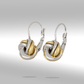 Infinity Knot Two Tone French Wire Earrings - She Chester