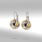 Infinity Knot Two Tone French Wire Earrings - She Chester