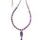 INSLEY LONG PENDANT NECKLACE GOLD PURPLE MIX - She Chester