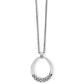 Interlok Braid Drop Silver Necklace - JM6730 - She Chester