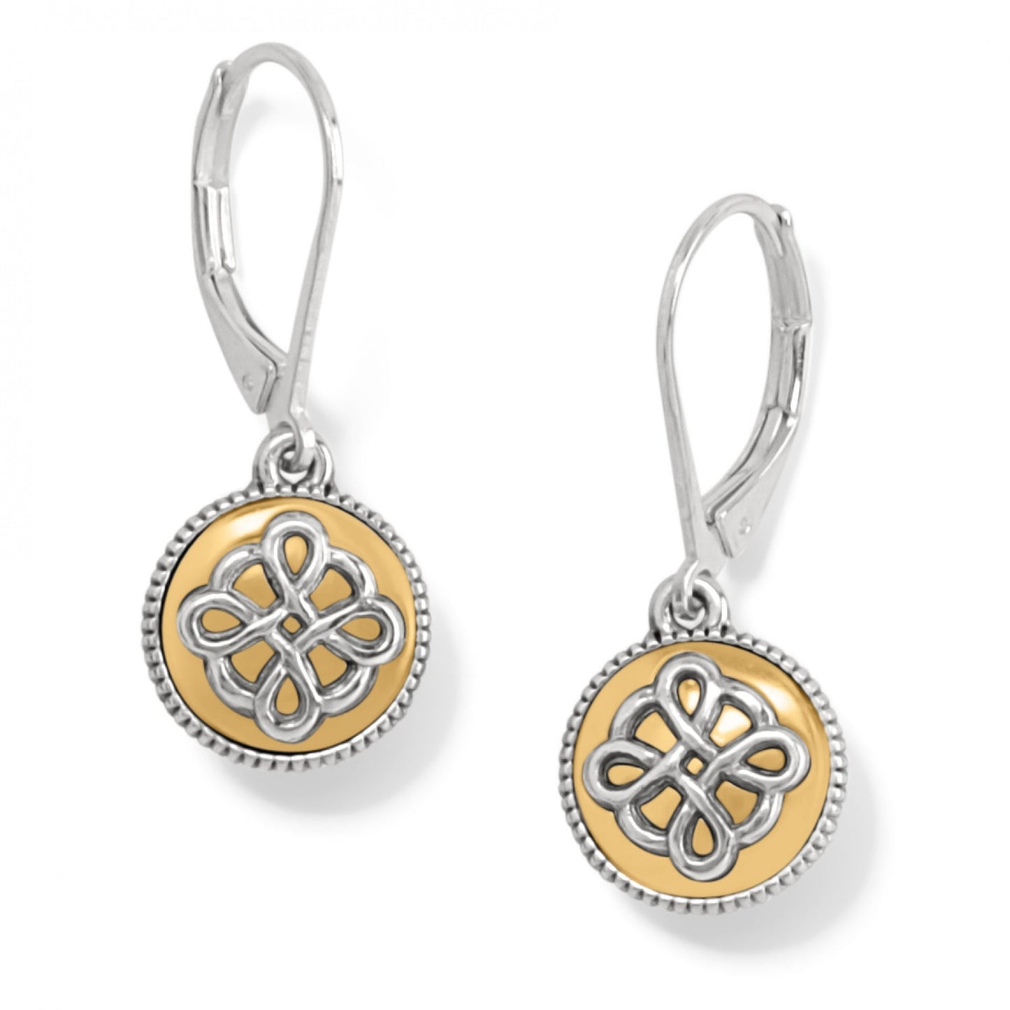 Interlok Noir Two Tone Leverback Earrings - JA7263 - She Chester